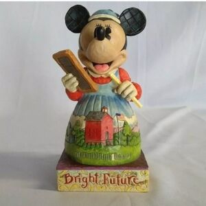 Nib Jim Shore BRIGHT FUTURE Disney Traditions MINNIE MOUSE FIGURINE School Teach